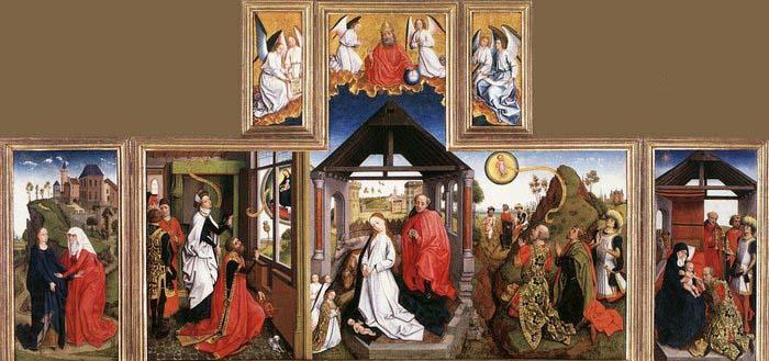 unknow artist Nativity Triptych Norge oil painting art